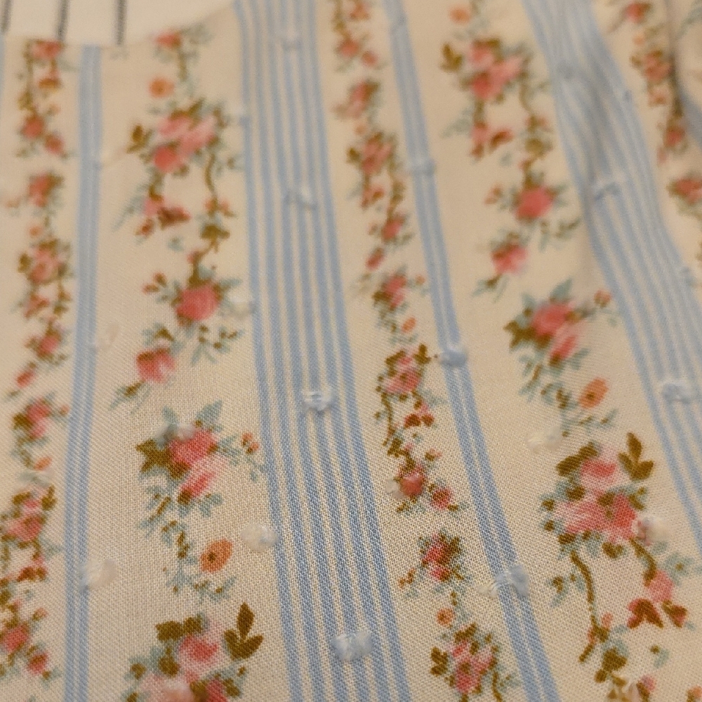 Blue Rain Floral Striped Mini Dress - Picture 3 of 6
